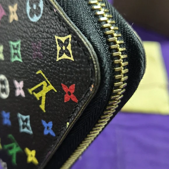 Louis Vuitton Murakami Zippy Black Multicolor Wallet - Picture 5 of 16